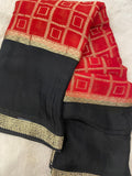 Premium viscose chinnon saree - Kanjeevaram Silk Mandir