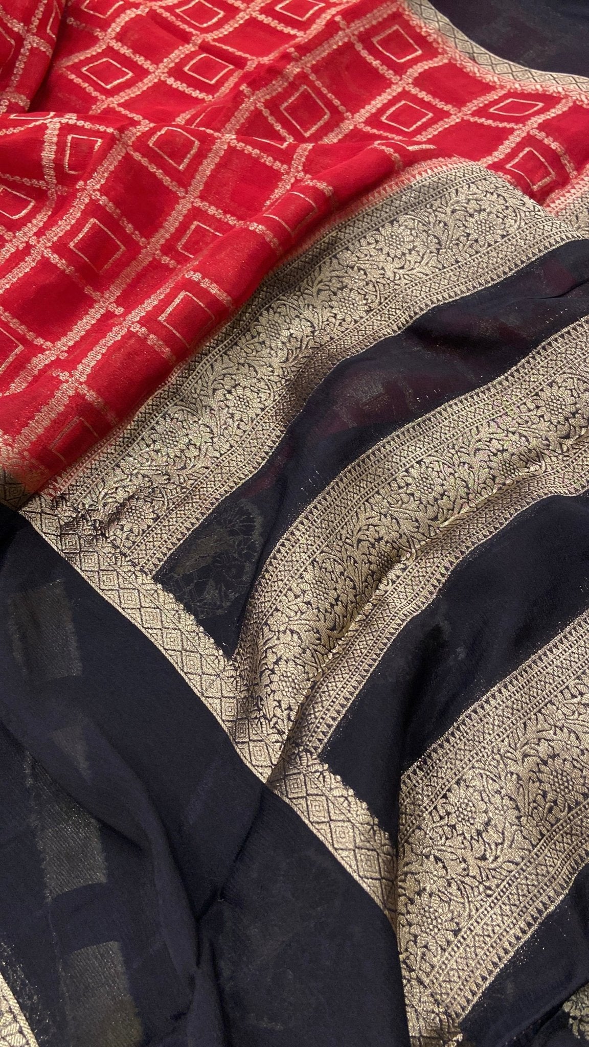 Premium viscose chinnon saree - Kanjeevaram Silk Mandir