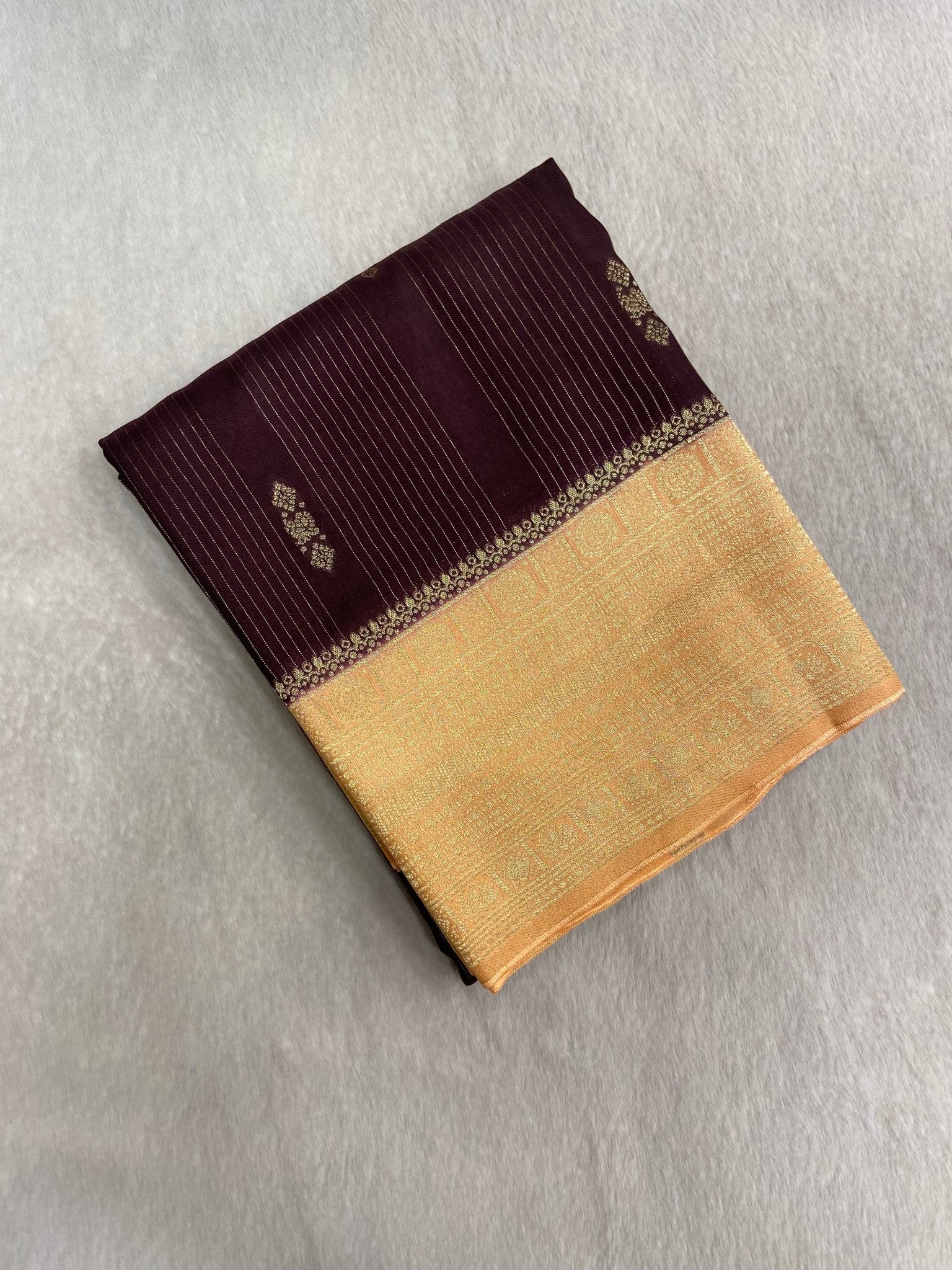 Premium Viscose Crepe Saree - Kanjeevaram Silk Mandir