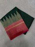 Premium Viscose Crepe Saree - Kanjeevaram Silk Mandir