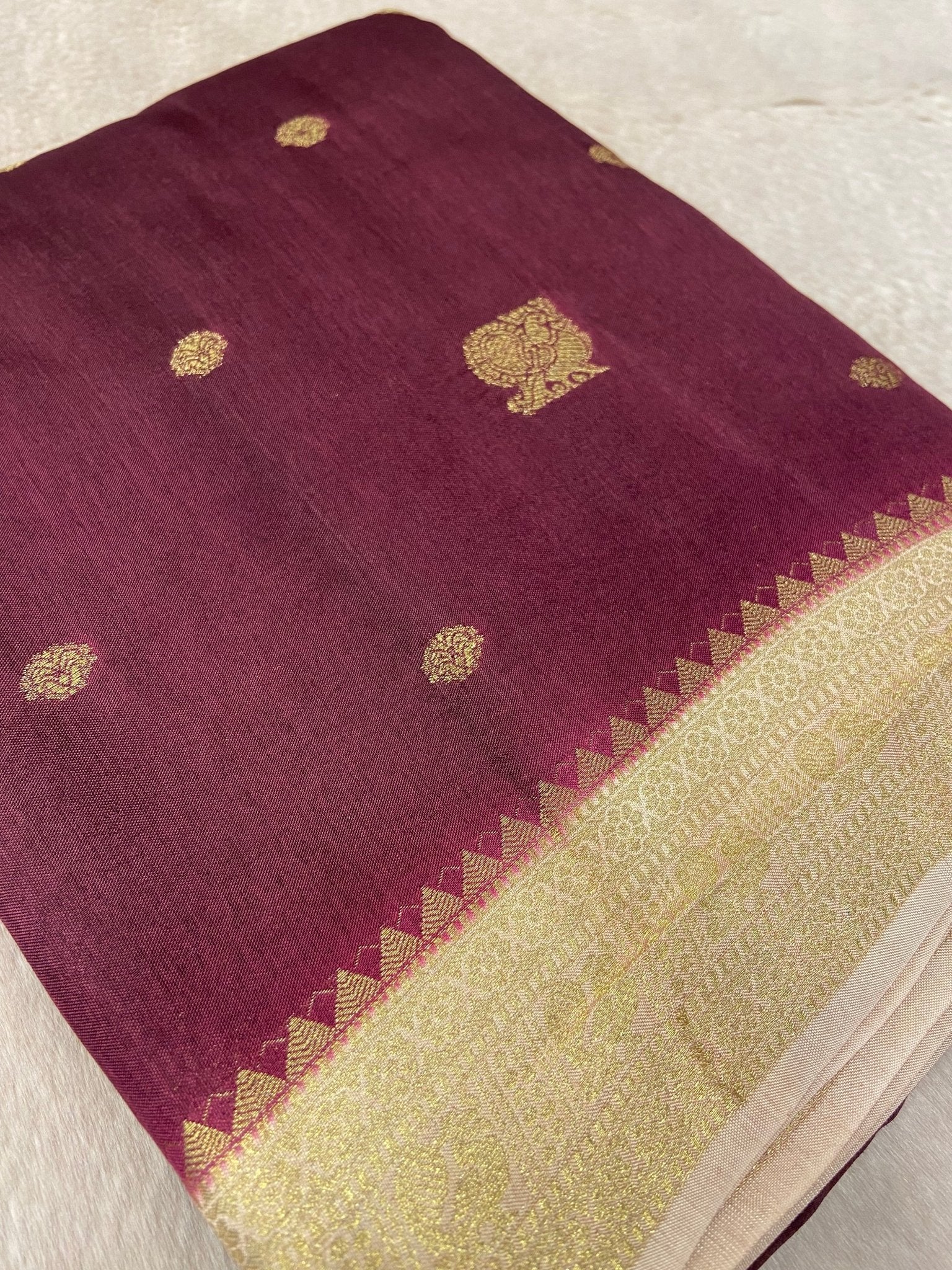 Premium Viscose Crepe Saree✨ - Kanjeevaram Silk Mandir