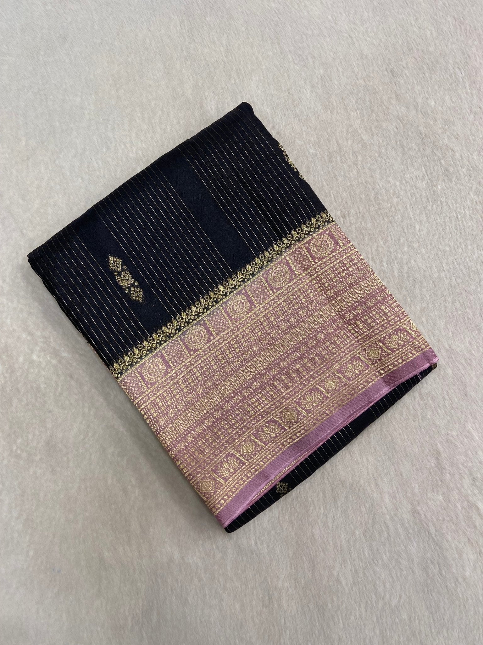 Premium Viscose Crepe Saree - Kanjeevaram Silk Mandir