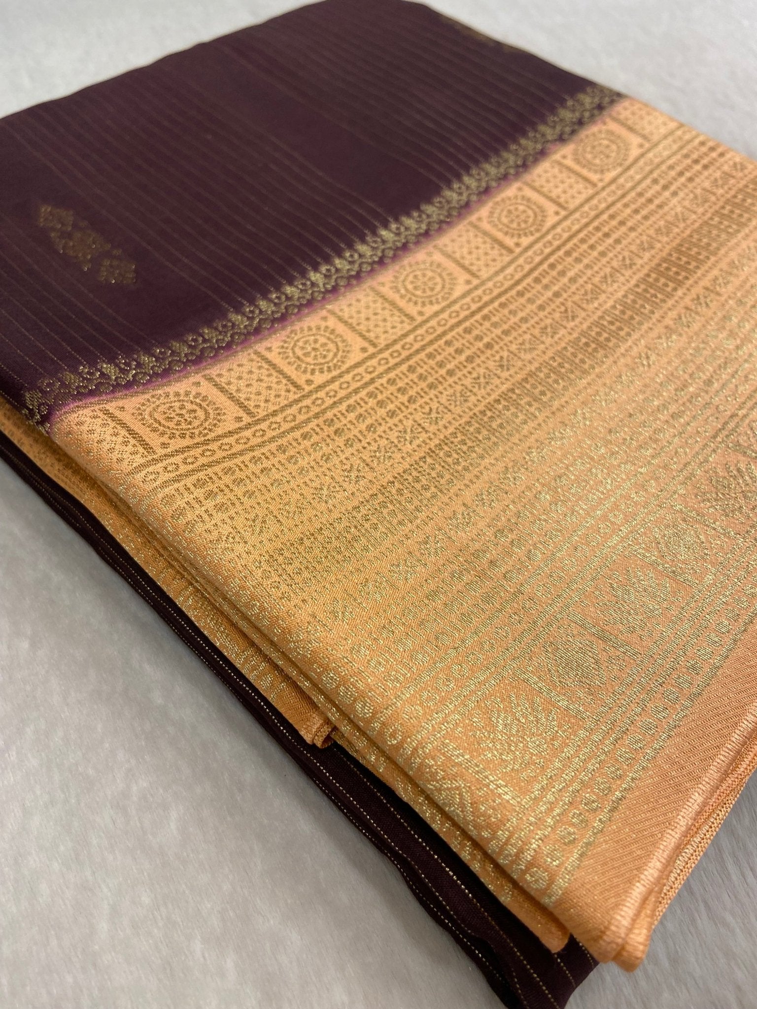 Premium Viscose Crepe Saree - Kanjeevaram Silk Mandir