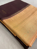 Premium Viscose Crepe Saree - Kanjeevaram Silk Mandir