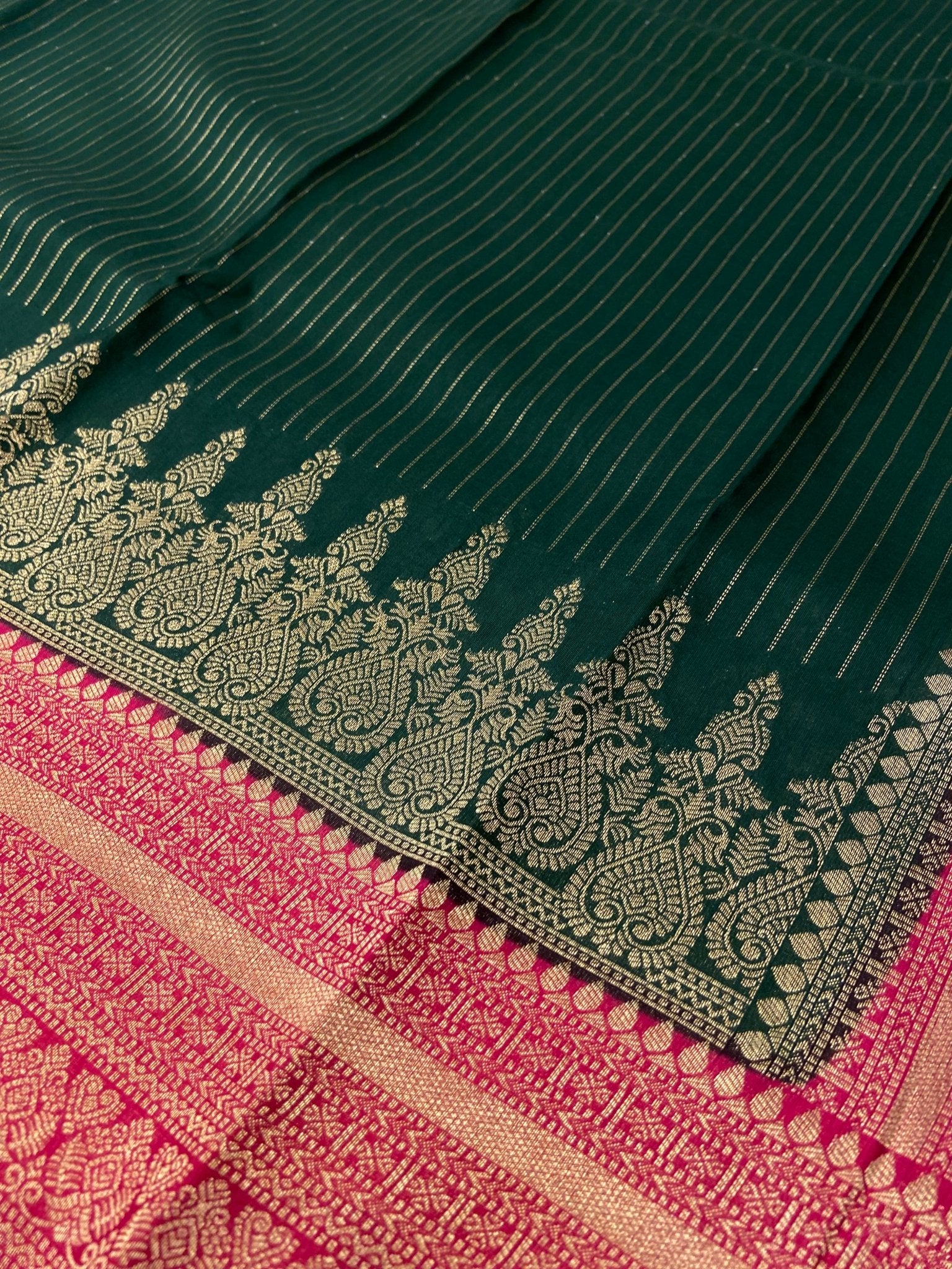 Premium Viscose Crepe Saree - Kanjeevaram Silk Mandir