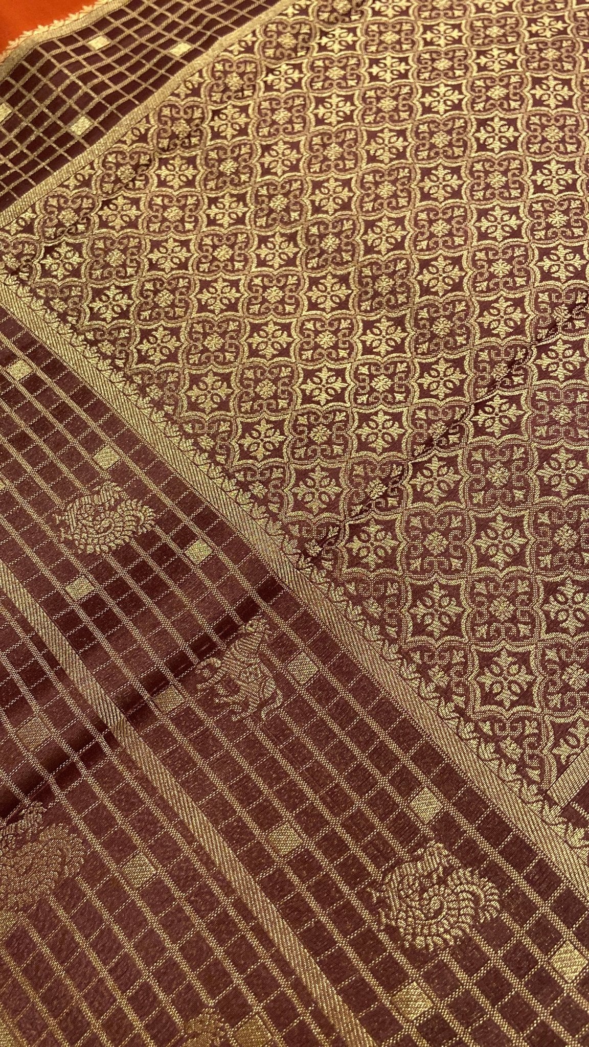 Premium Viscose Crepe Saree🧡 - Kanjeevaram Silk Mandir