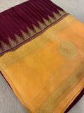 Premium Viscose Crepe Saree - Kanjeevaram Silk Mandir