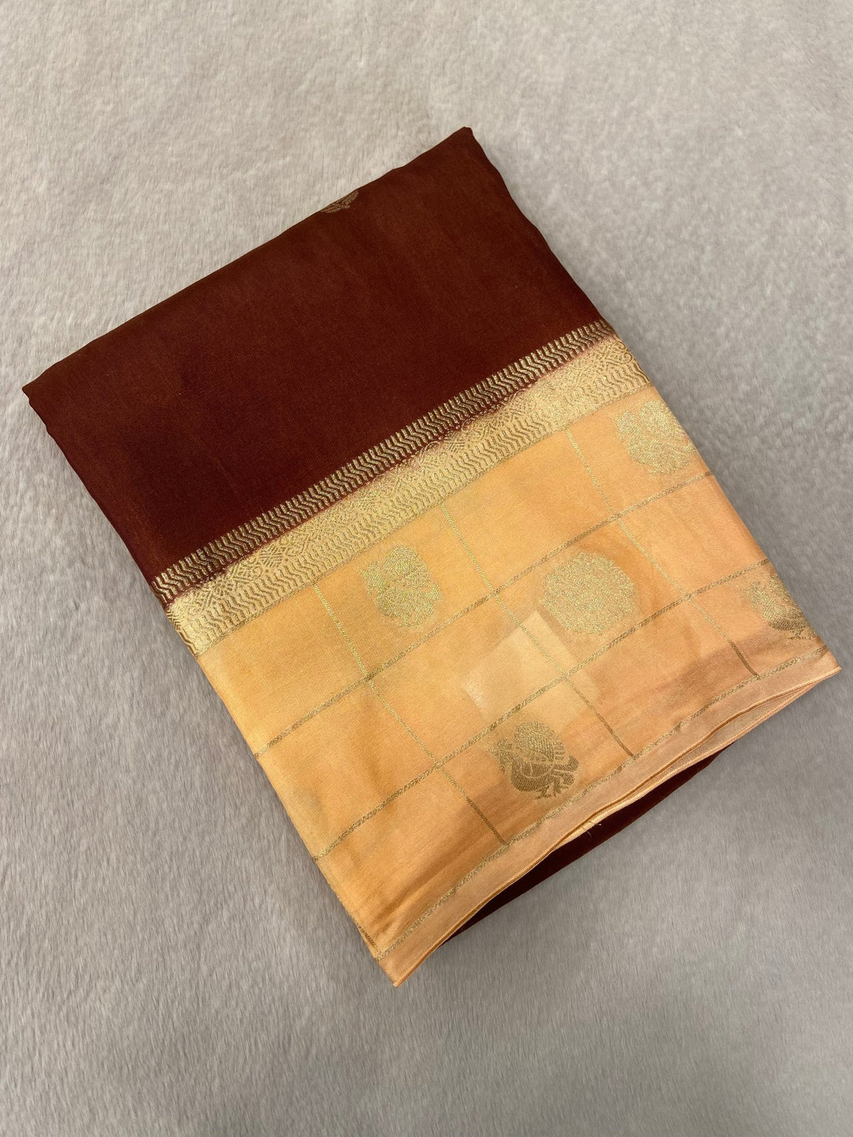 Premium Viscose Crepe Saree - Kanjeevaram Silk Mandir