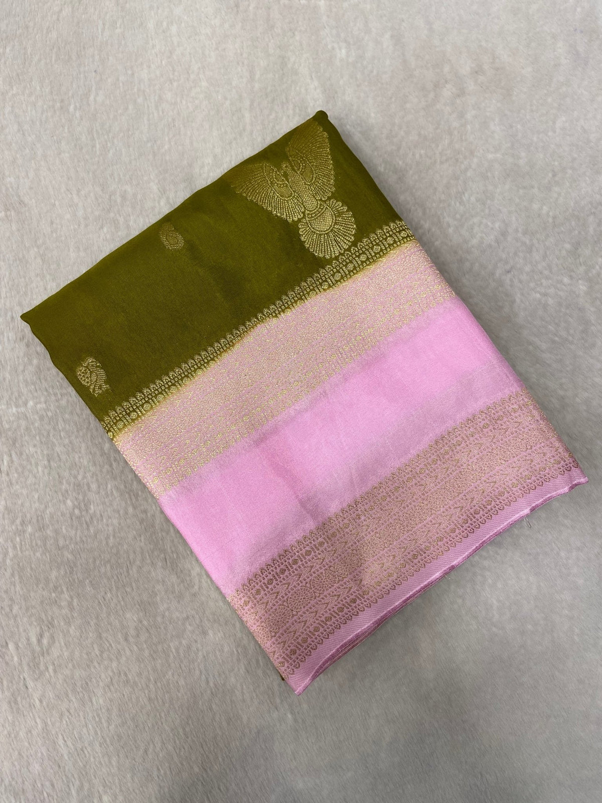 Premium Viscose Crepe Saree - Kanjeevaram Silk Mandir