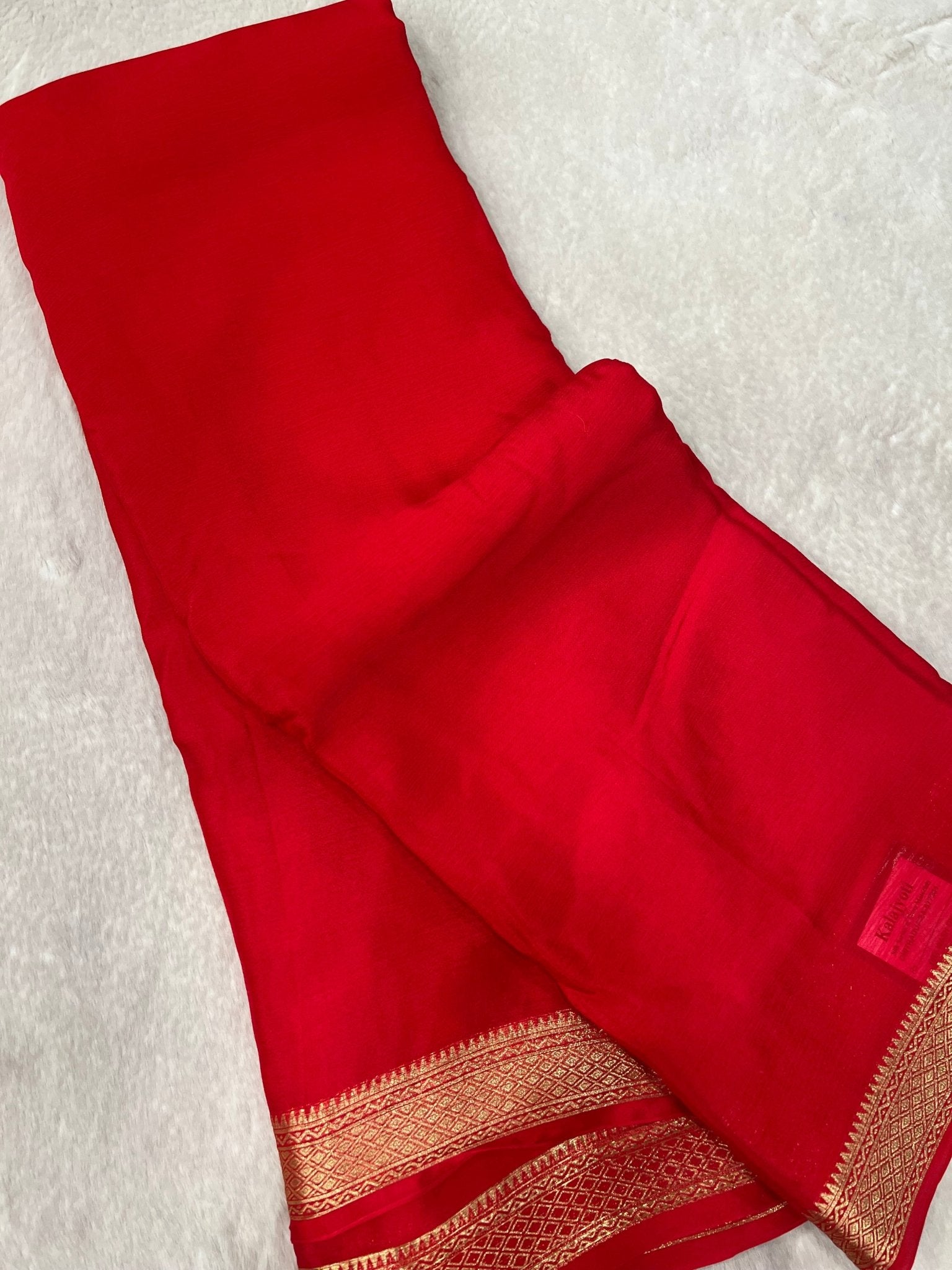 Premium viscose crepe silk saree with ghatchola blouse - Kanjeevaram Silk Mandir