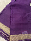 Premium viscose crepe silk saree with ghatchola blouse💜 - Kanjeevaram Silk Mandir