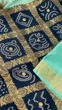 Premium viscose crepe silk saree with ghatchola blouse - Kanjeevaram Silk Mandir
