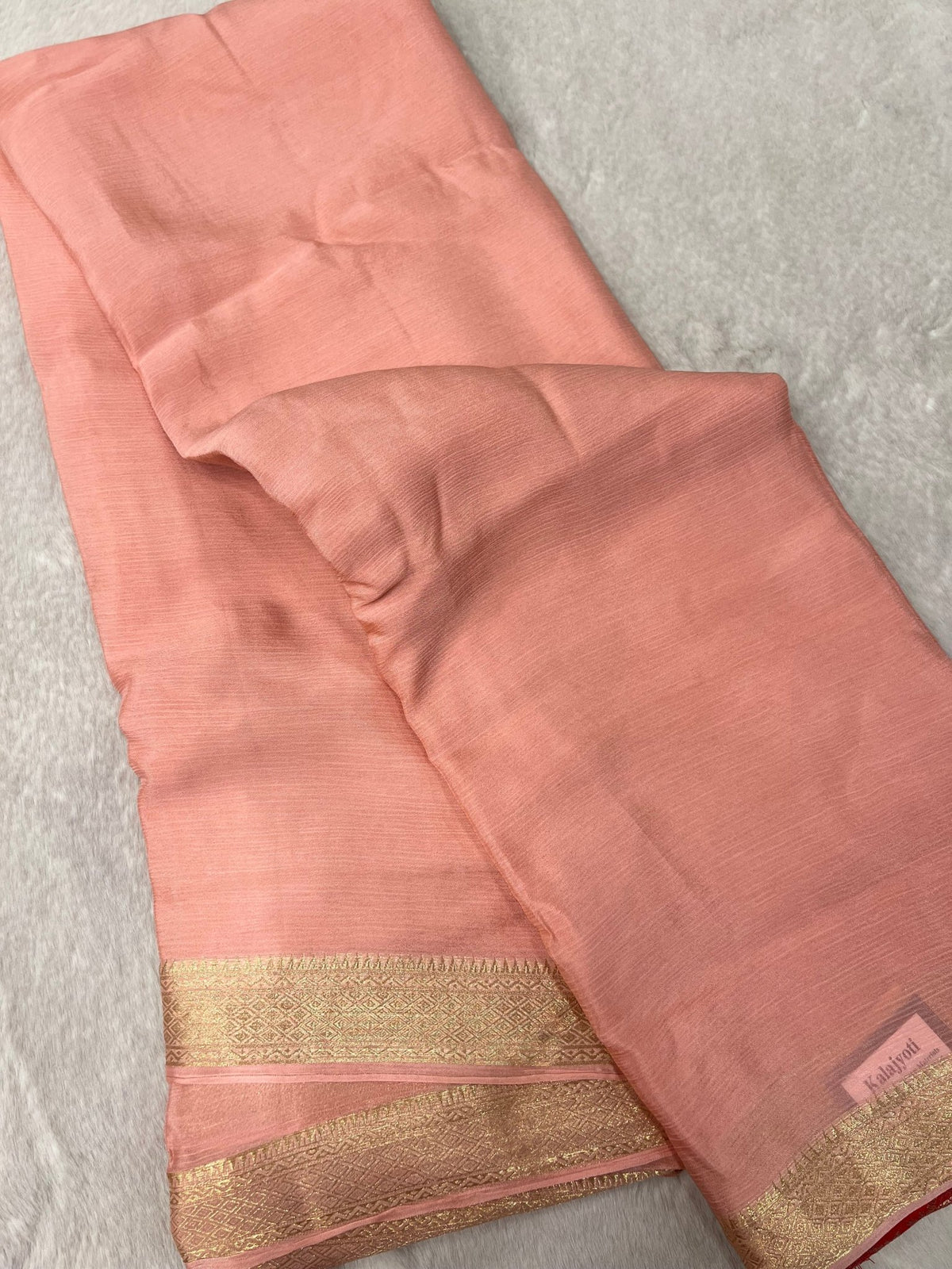 Premium viscose crepe silk saree with ghatchola blouse - Kanjeevaram Silk Mandir