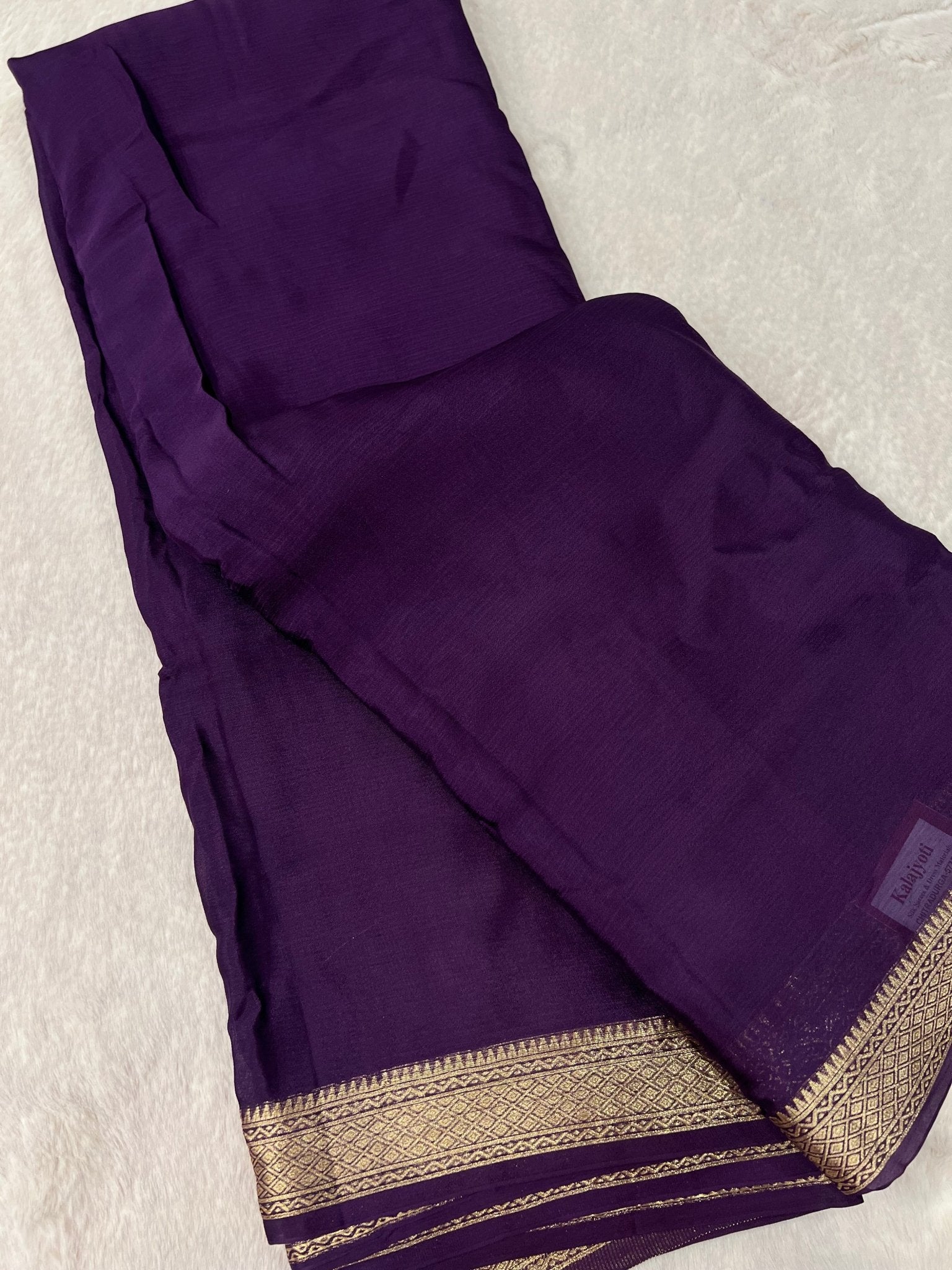 Premium viscose crepe silk saree with ghatchola blouse💜 - Kanjeevaram Silk Mandir