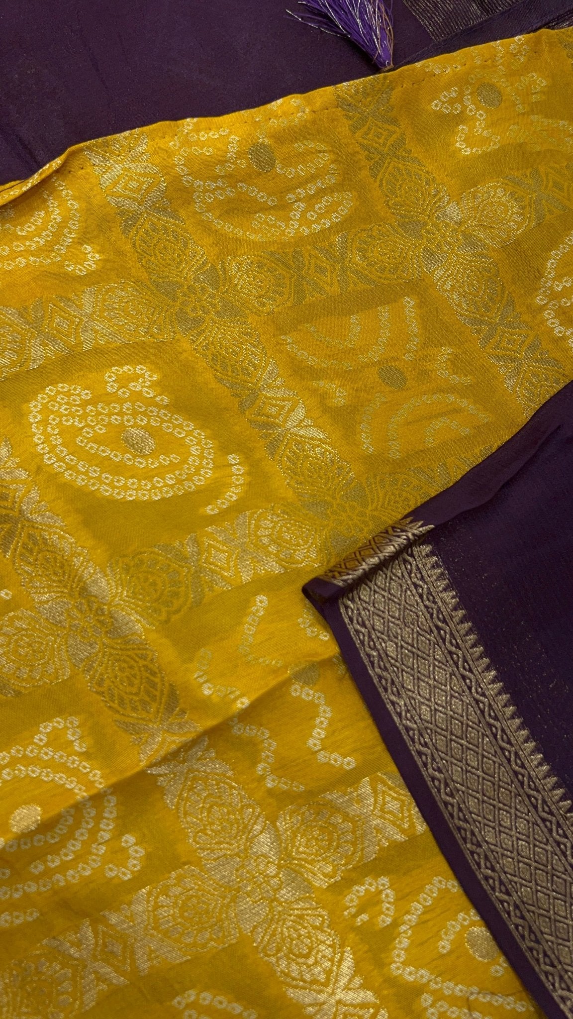 Premium viscose crepe silk saree with ghatchola blouse💜 - Kanjeevaram Silk Mandir