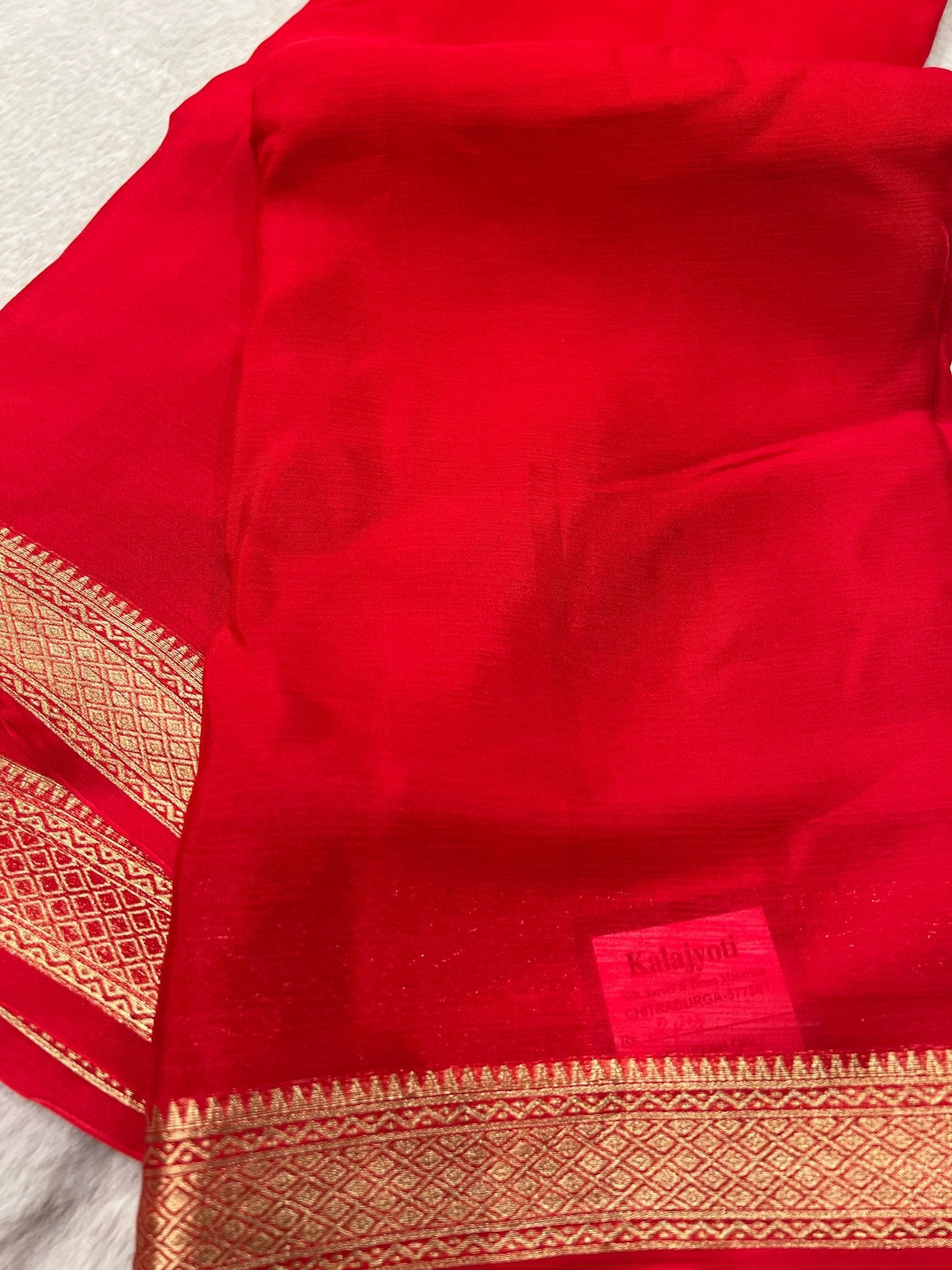 Premium viscose crepe silk saree with ghatchola blouse - Kanjeevaram Silk Mandir
