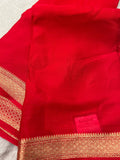 Premium viscose crepe silk saree with ghatchola blouse - Kanjeevaram Silk Mandir