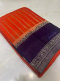 Premium wrinkle crepe silk saree - Kanjeevaram Silk Mandir