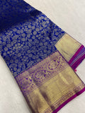 Pure 1G zari handloom Kanjeevaram silk mark certified saree - Kanjeevaram Silk Mandir