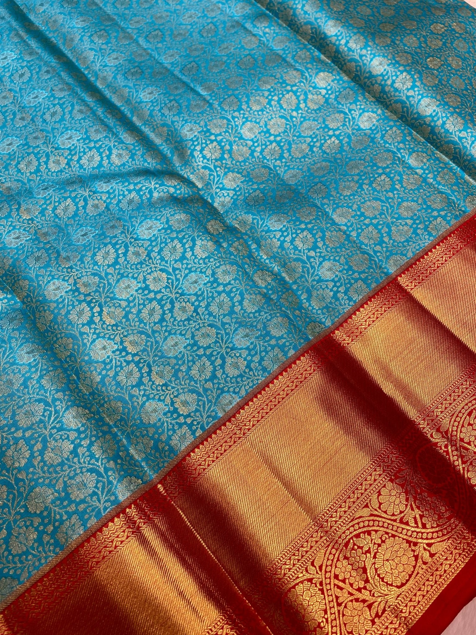 Pure 1G zari handloom Kanjeevaram silk mark certified saree - Kanjeevaram Silk Mandir