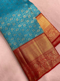 Pure 1G zari handloom Kanjeevaram silk mark certified saree - Kanjeevaram Silk Mandir