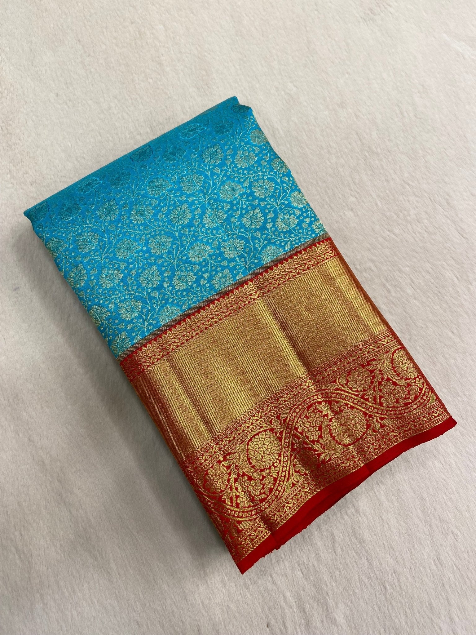 Pure 1G zari handloom Kanjeevaram silk mark certified saree - Kanjeevaram Silk Mandir