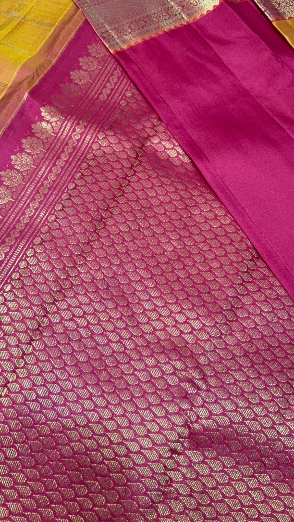 Pure 1G zari handloom Kanjeevaram silk mark certified saree - Kanjeevaram Silk Mandir