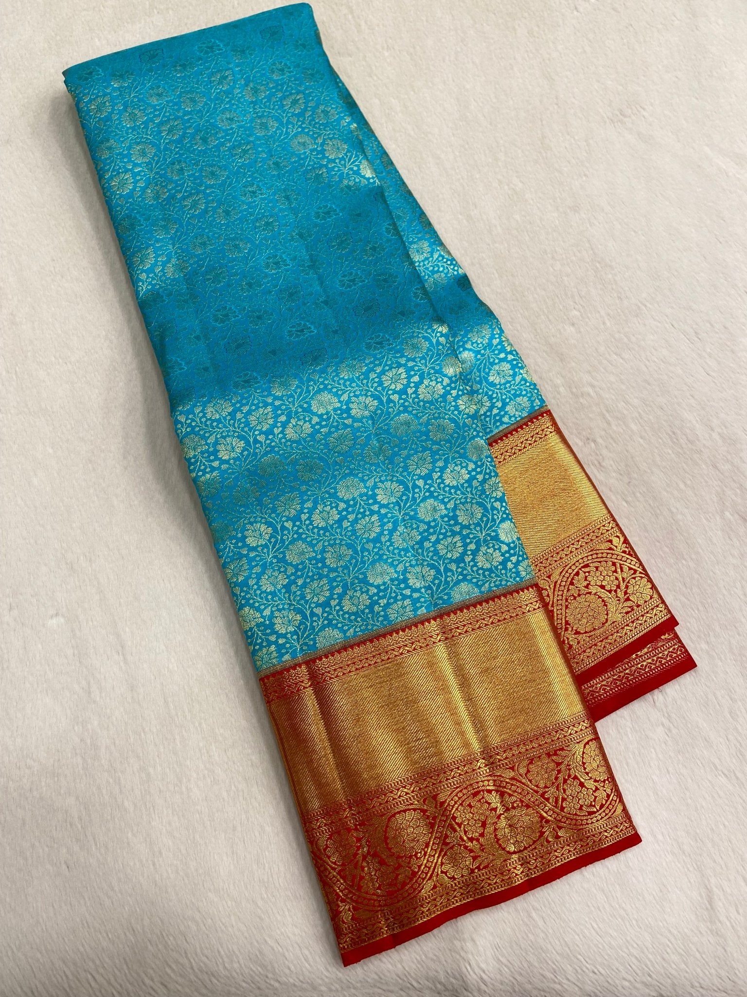 Pure 1G zari handloom Kanjeevaram silk mark certified saree - Kanjeevaram Silk Mandir