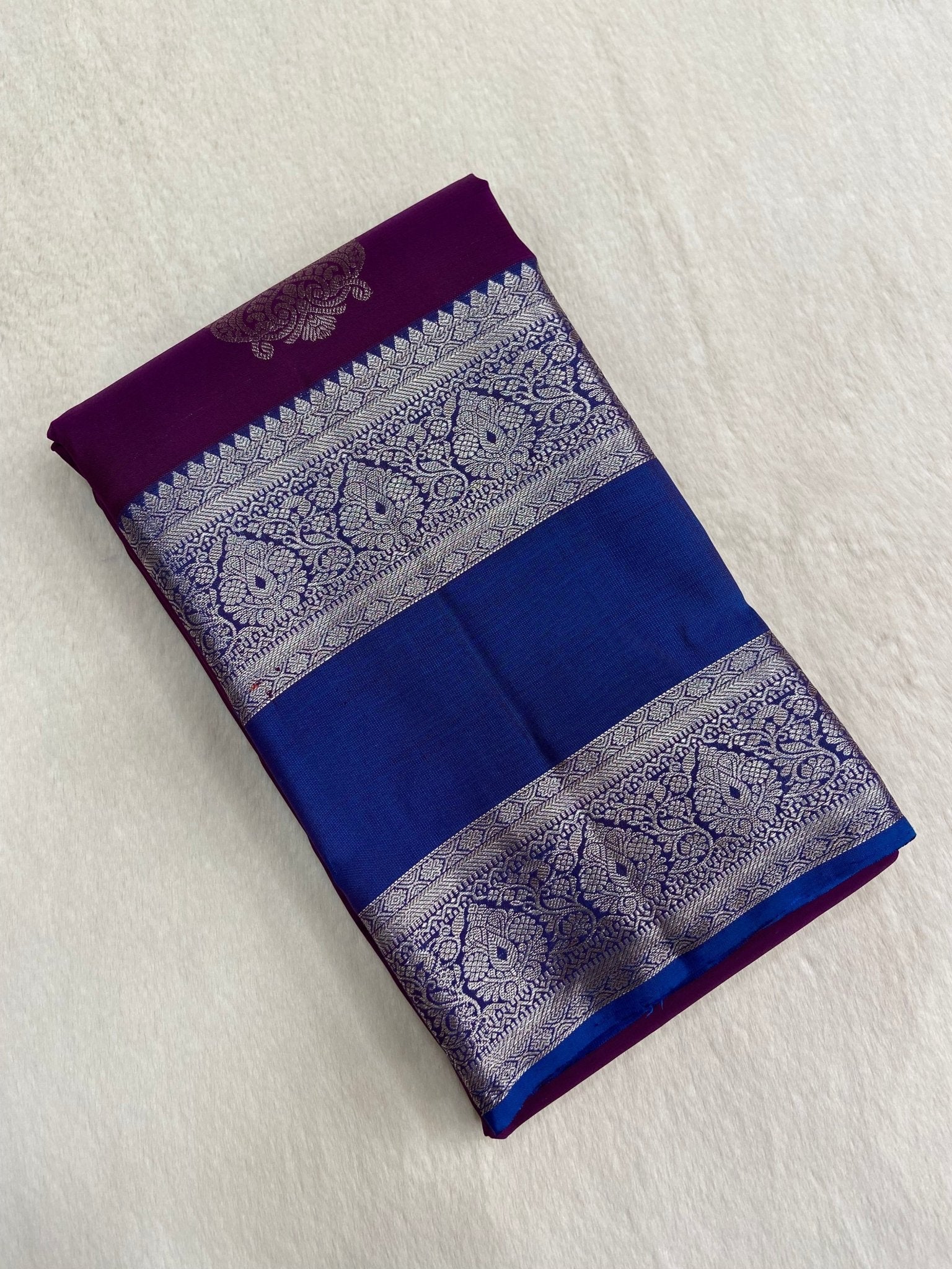Pure 1G zari handloom Kanjeevaram silk mark certified saree - Kanjeevaram Silk Mandir