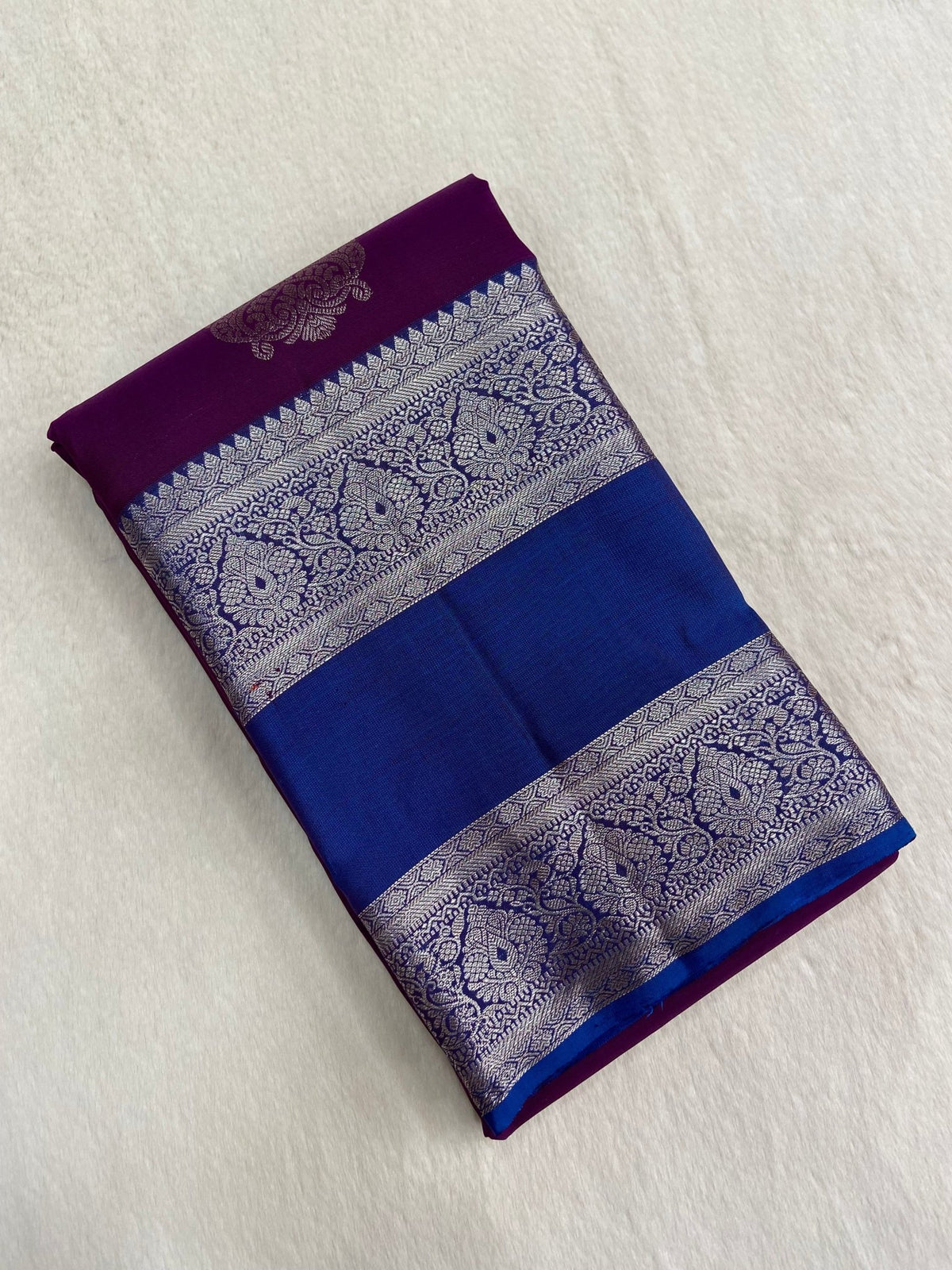 Pure 1G zari handloom Kanjeevaram silk mark certified saree - Kanjeevaram Silk Mandir