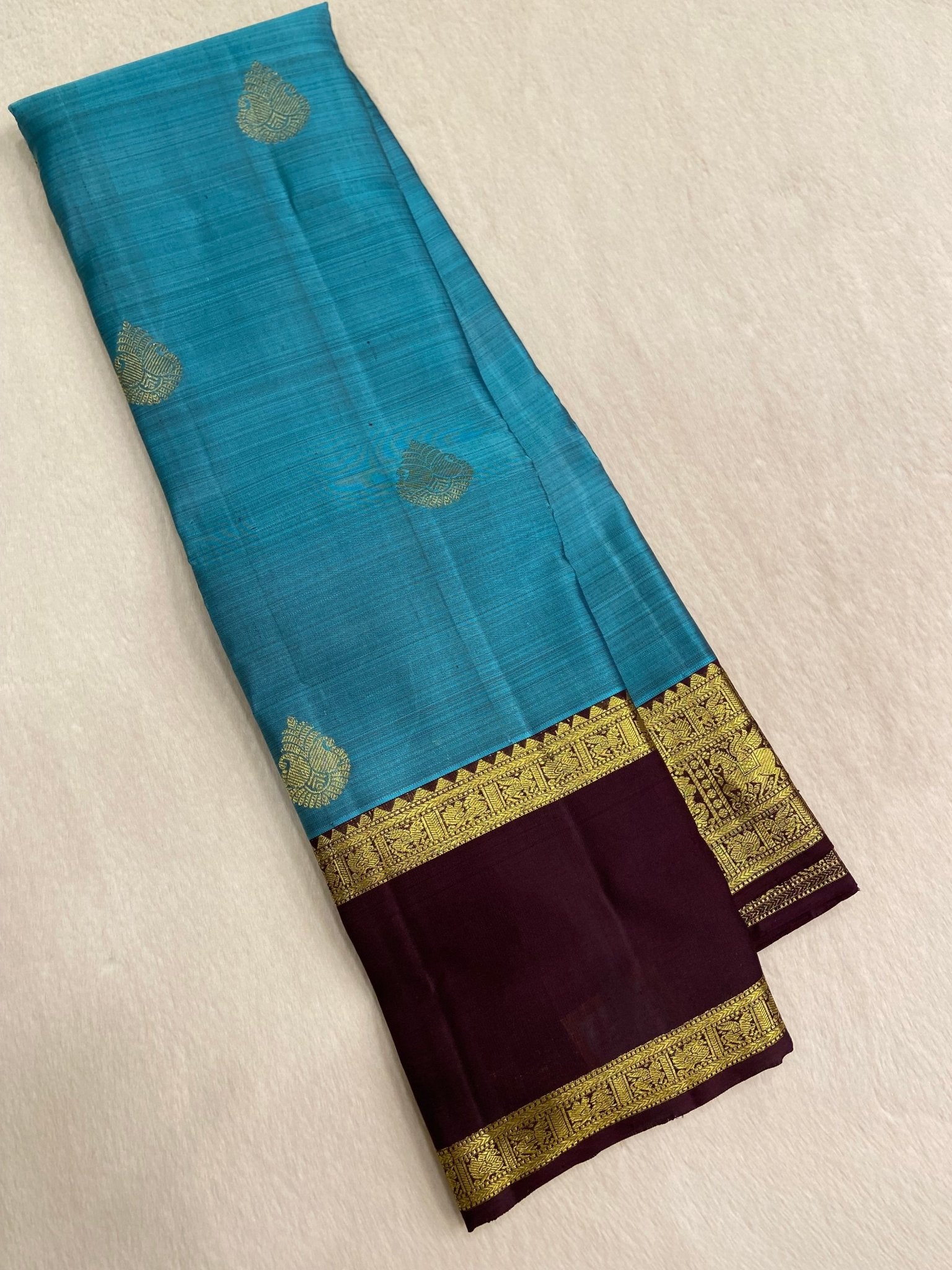 Pure 1G zari handloom Kanjeevaram silk mark certified saree - Kanjeevaram Silk Mandir