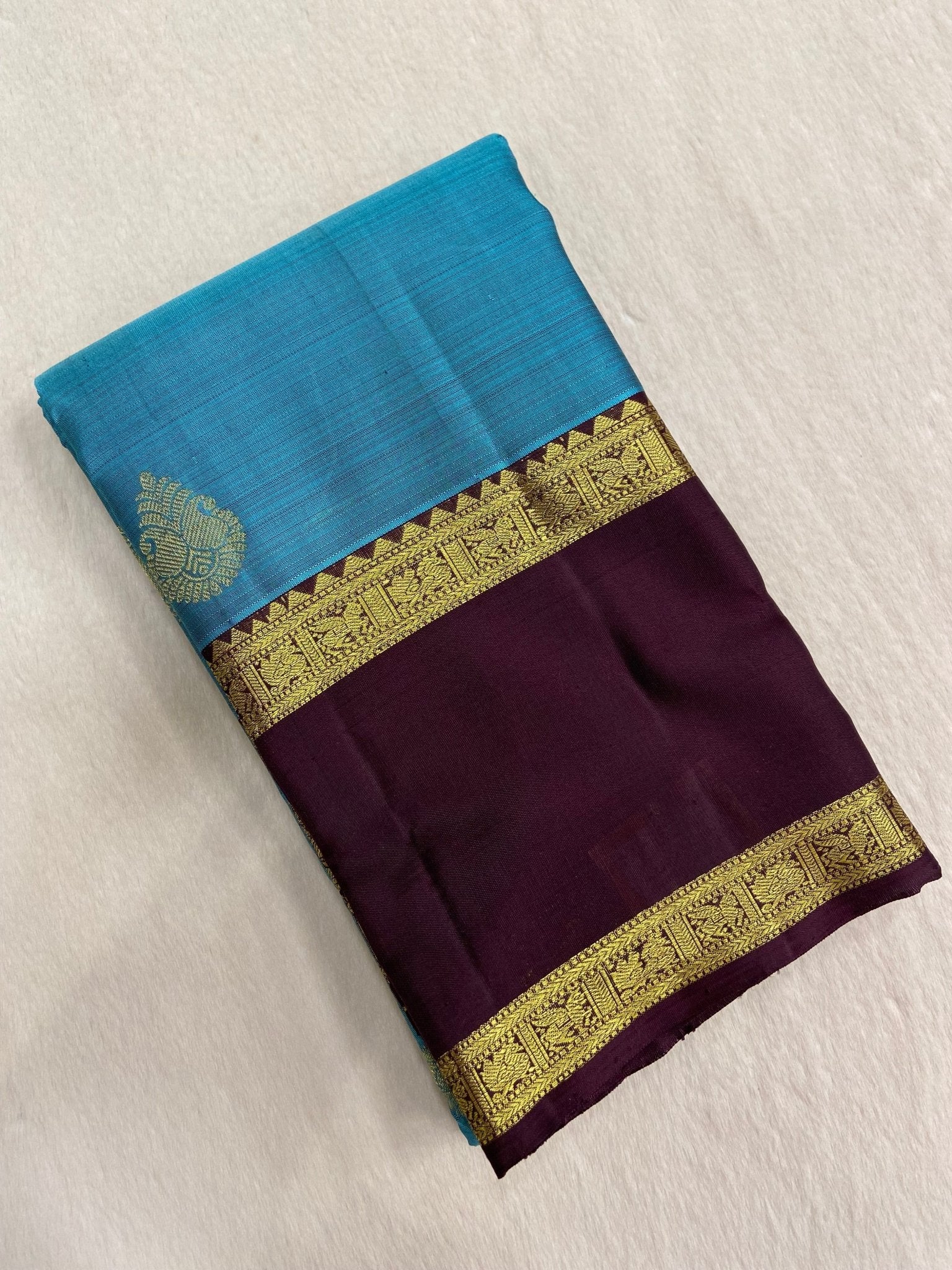 Pure 1G zari handloom Kanjeevaram silk mark certified saree - Kanjeevaram Silk Mandir