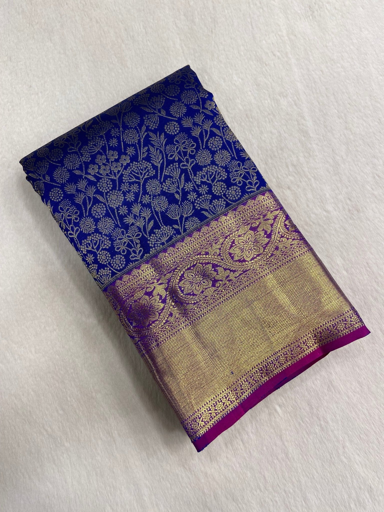 Pure 1G zari handloom Kanjeevaram silk mark certified saree - Kanjeevaram Silk Mandir
