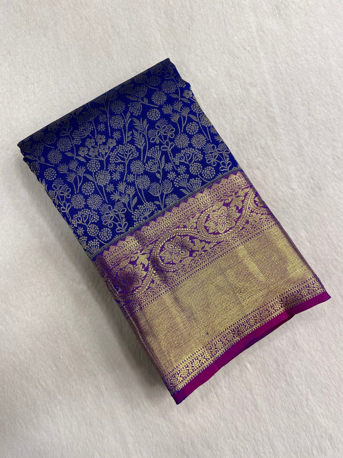 Pure 1G zari handloom Kanjeevaram silk mark certified saree - Kanjeevaram Silk Mandir