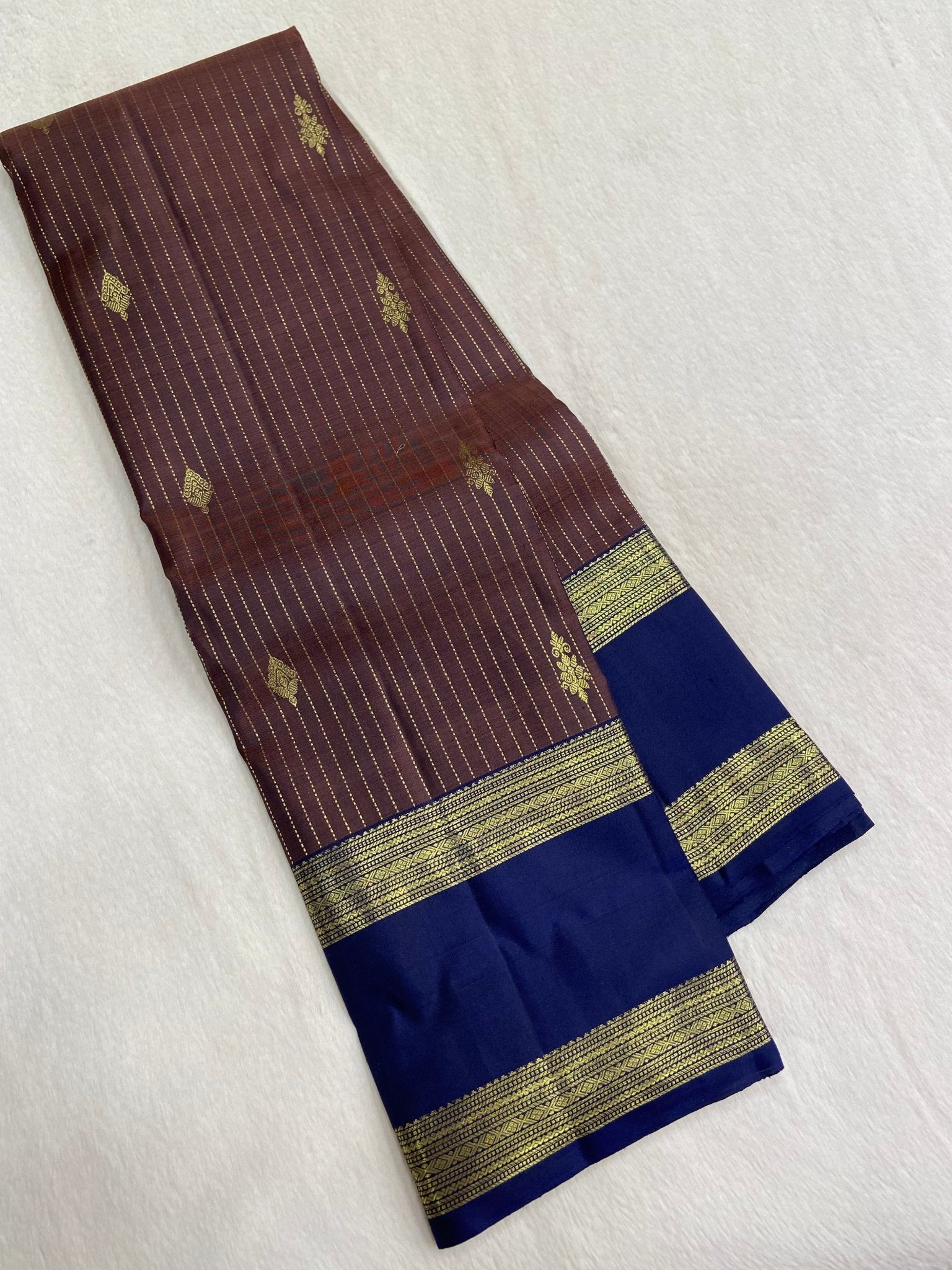 Pure 1G zari handloom Kanjeevaram silk mark certified saree - Kanjeevaram Silk Mandir