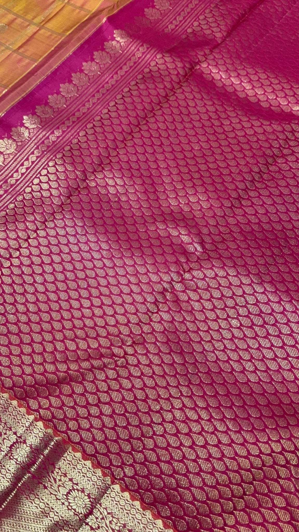 Pure 1G zari handloom Kanjeevaram silk mark certified saree - Kanjeevaram Silk Mandir