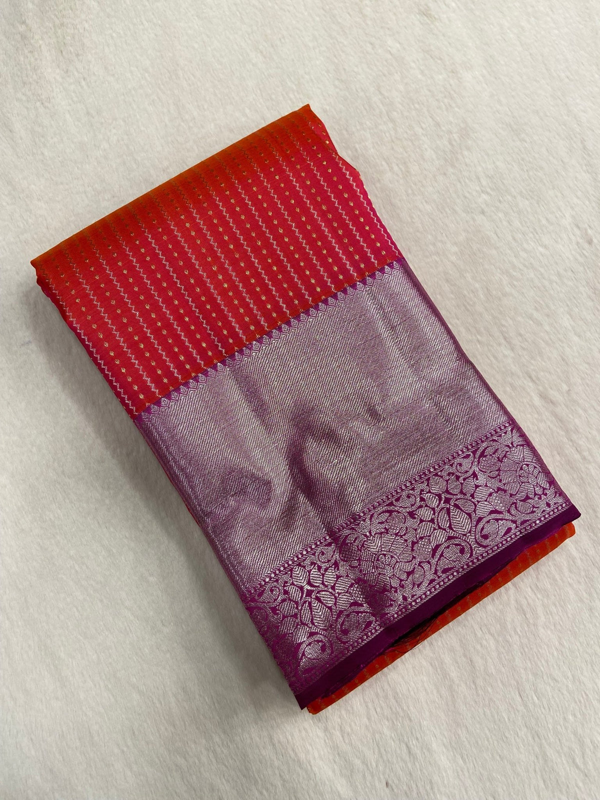 Pure 1G zari handloom Kanjeevaram silk mark certified saree - Kanjeevaram Silk Mandir
