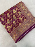 Pure Banarasi Crepe Kalamkari Saree - Kanjeevaram Silk Mandir
