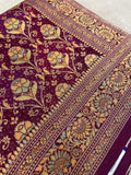 Pure Banarasi Crepe Kalamkari Saree - Kanjeevaram Silk Mandir