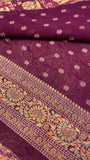 Pure Banarasi Crepe Kalamkari Saree - Kanjeevaram Silk Mandir