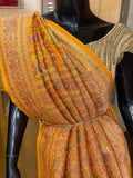 Pure Banarasi Crepe Kalamkari Saree - Kanjeevaram Silk Mandir