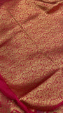 Pure Banarasi Crepe Satin Kalamkari Saree - Kanjeevaram Silk Mandir