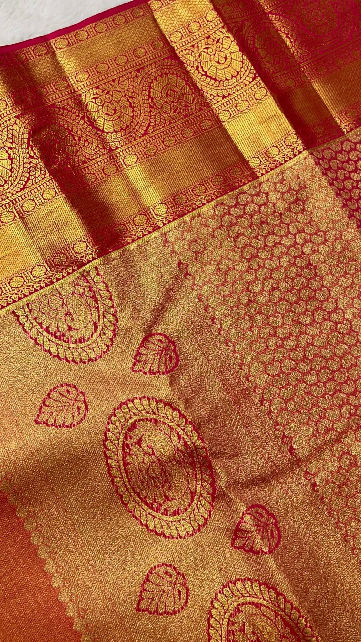 Pure Bridal Tissue Silk Saree - Kanjeevaram Silk Mandir