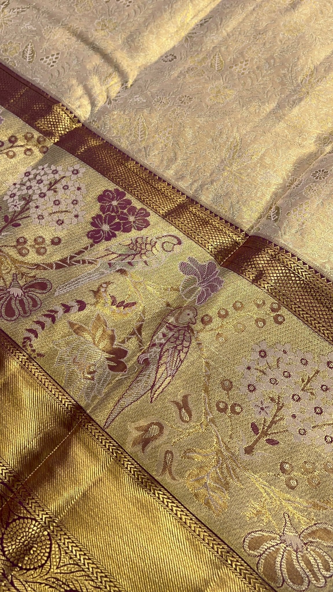Pure Bridal Tissue Silk Saree - Kanjeevaram Silk Mandir