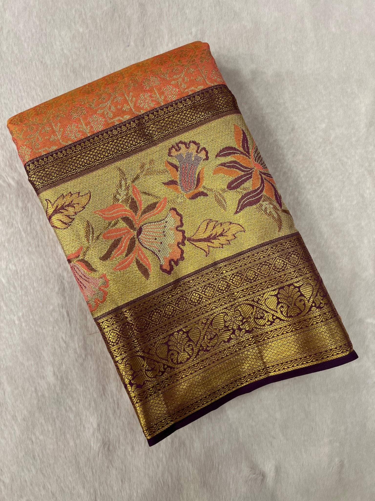 Pure Bridal Tissue Silk Saree - Kanjeevaram Silk Mandir
