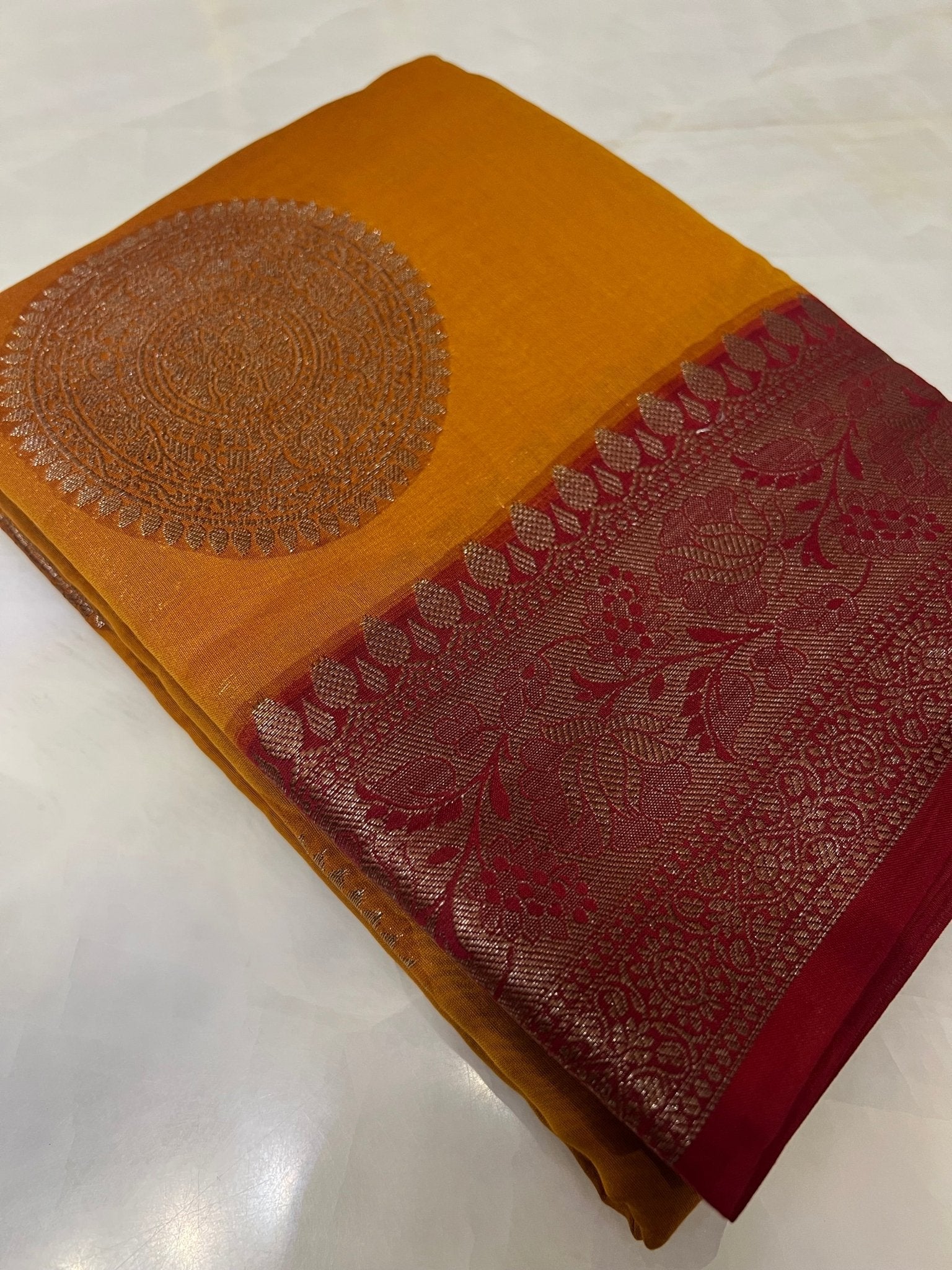 Pure Chanderi Saree - Kanjeevaram Silk Mandir