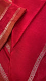 Pure Chinnon Dual Tone Saree - Kanjeevaram Silk Mandir