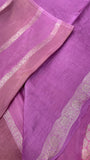 Pure Chinnon Dual Tone Saree - Kanjeevaram Silk Mandir