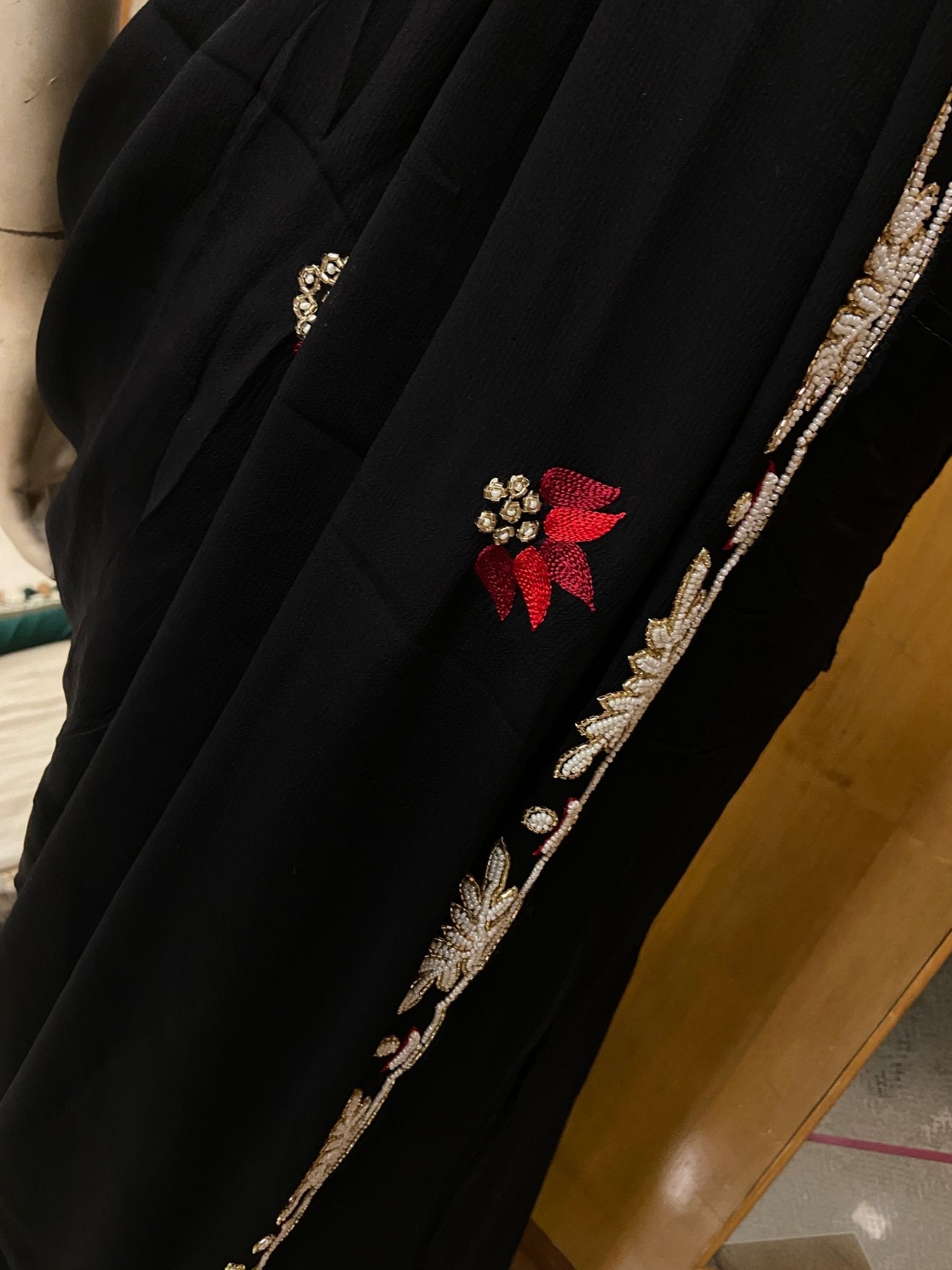 Pure Chinnon organza saree - Kanjeevaram Silk Mandir