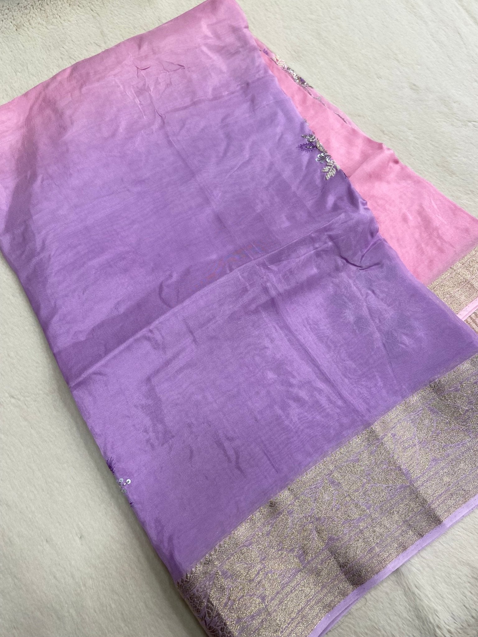 Pure Chinnon Saree - Kanjeevaram Silk Mandir